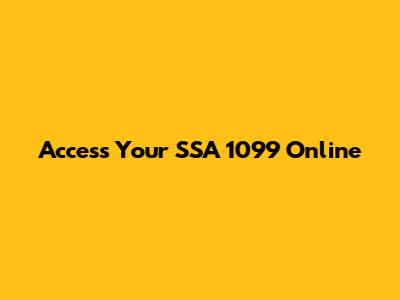 Access Your SSA 1099 Online