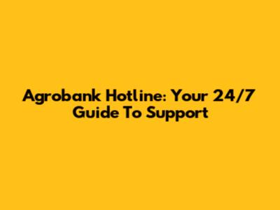 Agrobank Hotline: Your 24/7 Guide To Support