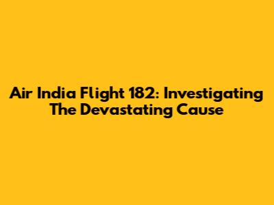 Air India Flight 182: Investigating The Devastating Cause