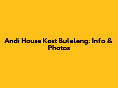 Andi House Kost Buleleng: Info & Photos