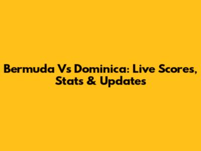 Bermuda Vs Dominica: Live Scores, Stats & Updates