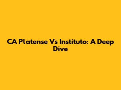 CA Platense Vs Instituto: A Deep Dive