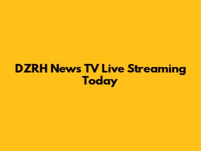 DZRH News TV Live Streaming Today