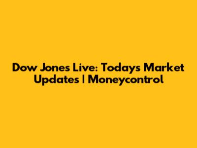 Dow Jones Live: Today's Market Updates | Moneycontrol