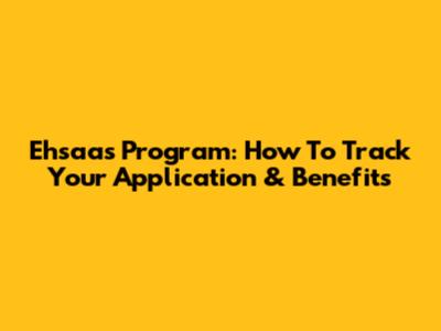Ehsaas Program: How To Track Your Application & Benefits