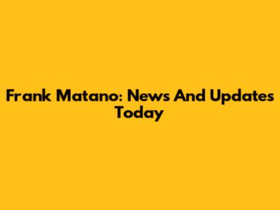 Frank Matano: News And Updates Today