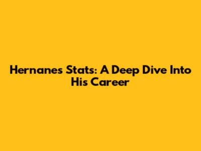 Hernanes Stats: A Deep Dive Into His Career