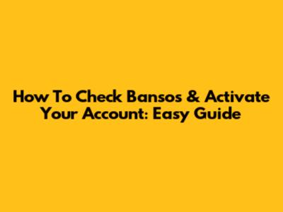 How To Check Bansos & Activate Your Account: Easy Guide