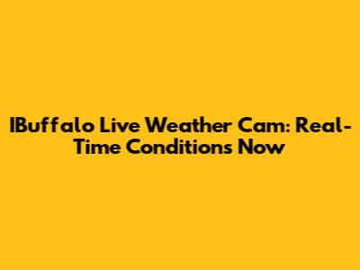 IBuffalo Live Weather Cam: Real-Time Conditions Now