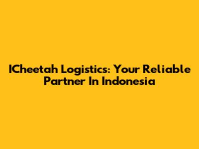 ICheetah Logistics: Your Reliable Partner In Indonesia