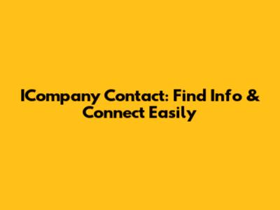 ICompany Contact: Find Info & Connect Easily