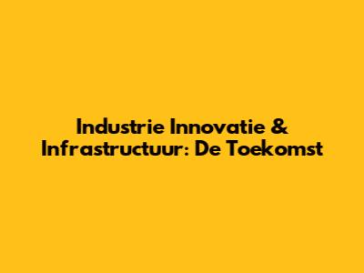 Industrie Innovatie & Infrastructuur: De Toekomst