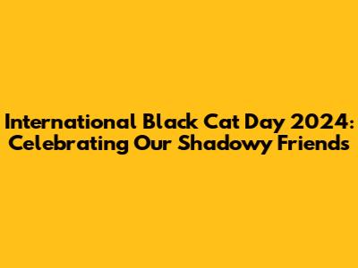 International Black Cat Day 2024: Celebrating Our Shadowy Friends