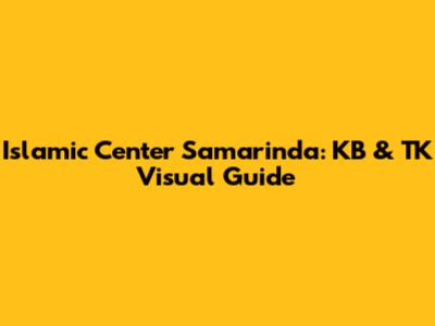 Islamic Center Samarinda: KB & TK Visual Guide
