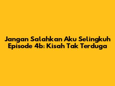 Jangan Salahkan Aku Selingkuh Episode 4b: Kisah Tak Terduga