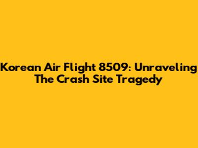 Korean Air Flight 8509: Unraveling The Crash Site Tragedy