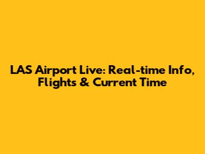 LAS Airport Live: Real-time Info, Flights & Current Time
