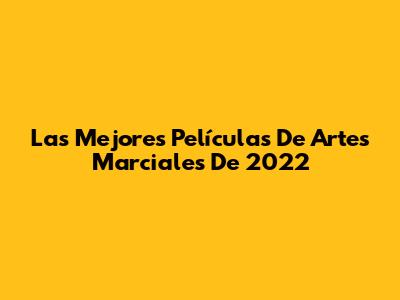 Las Mejores Películas De Artes Marciales De 2022
