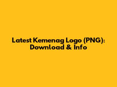 Latest Kemenag Logo (PNG): Download & Info