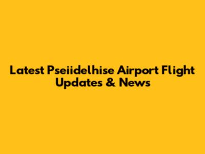 Latest Pseiidelhise Airport Flight Updates & News