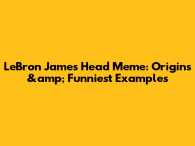 LeBron James Head Meme: Origins &amp; Funniest Examples