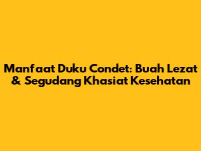 Manfaat Duku Condet: Buah Lezat & Segudang Khasiat Kesehatan