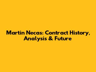 Martin Necas: Contract History, Analysis & Future