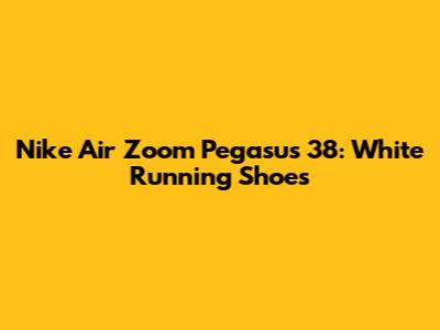 Nike Air Zoom Pegasus 38: White Running Shoes
