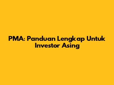 PMA: Panduan Lengkap Untuk Investor Asing