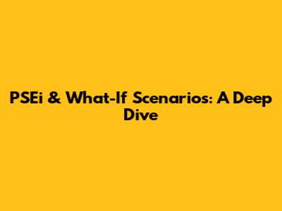 PSEi & What-If Scenarios: A Deep Dive