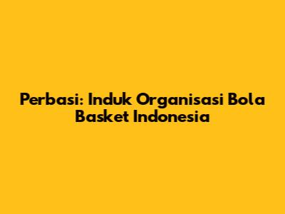 Perbasi: Induk Organisasi Bola Basket Indonesia