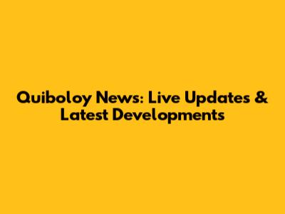 Quiboloy News: Live Updates & Latest Developments