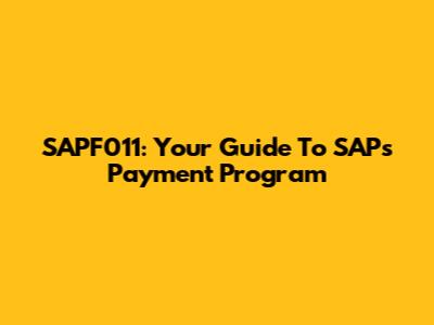 SAPF011: Your Guide To SAP's Payment Program