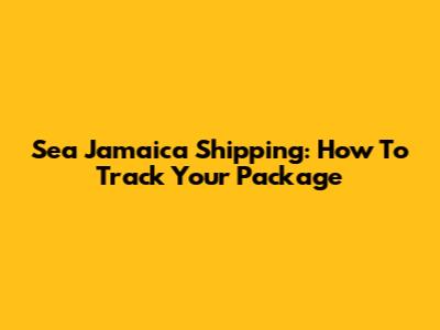 Sea Jamaica Shipping: How To Track Your Package