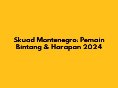 Skuad Montenegro: Pemain Bintang & Harapan 2024