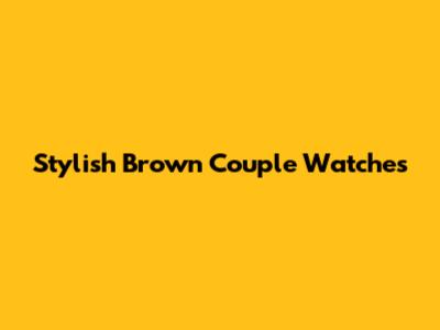 Stylish Brown Couple Watches