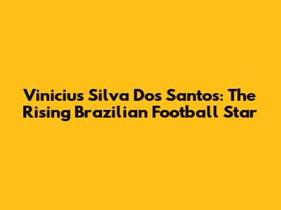 Vinicius Silva Dos Santos: The Rising Brazilian Football Star