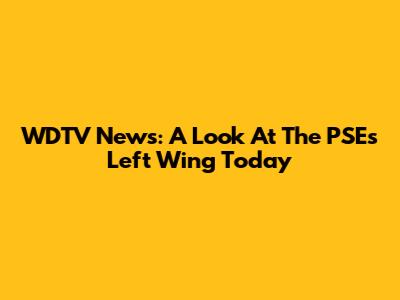 WDTV News: A Look At The PSE's Left Wing Today