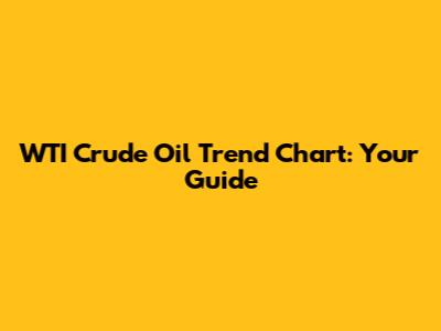 WTI Crude Oil Trend Chart: Your Guide