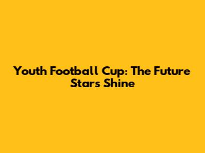 Youth Football Cup: The Future Stars Shine